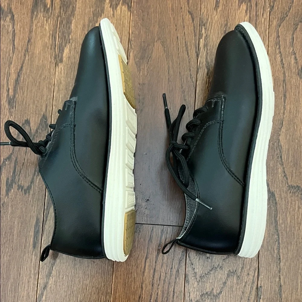 Cat & Jack Black Lace-Up Sneakers with White Sole Trim